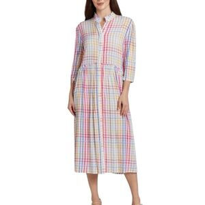 Taylor tillman liza midi ruffle shirt dress size M multicolor
